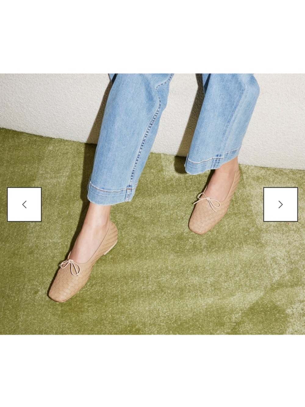 Freda Salvador Jada Woven Ballet Flat Loafers in Latte